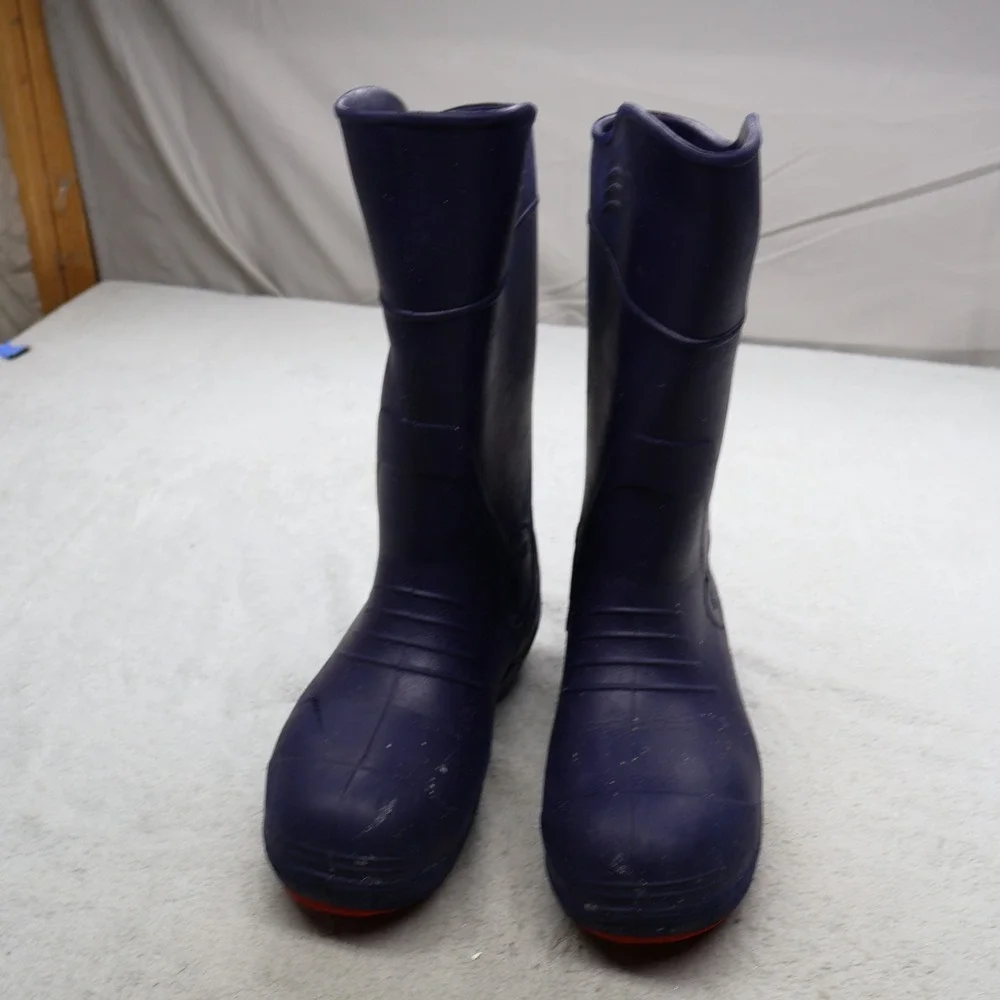 Tingley Flite Men 9 Rain Boots Blue Waterproof Slip Resistant Utility Safety Toe